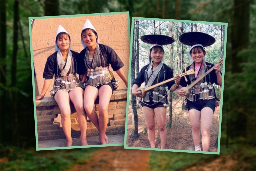 China’s Yiche ethnic minority women are known for open relationships, and  are believed to be the earliest wearers of mini-shorts in the country. Photo: SCMP composite/Shutterstock/Sina