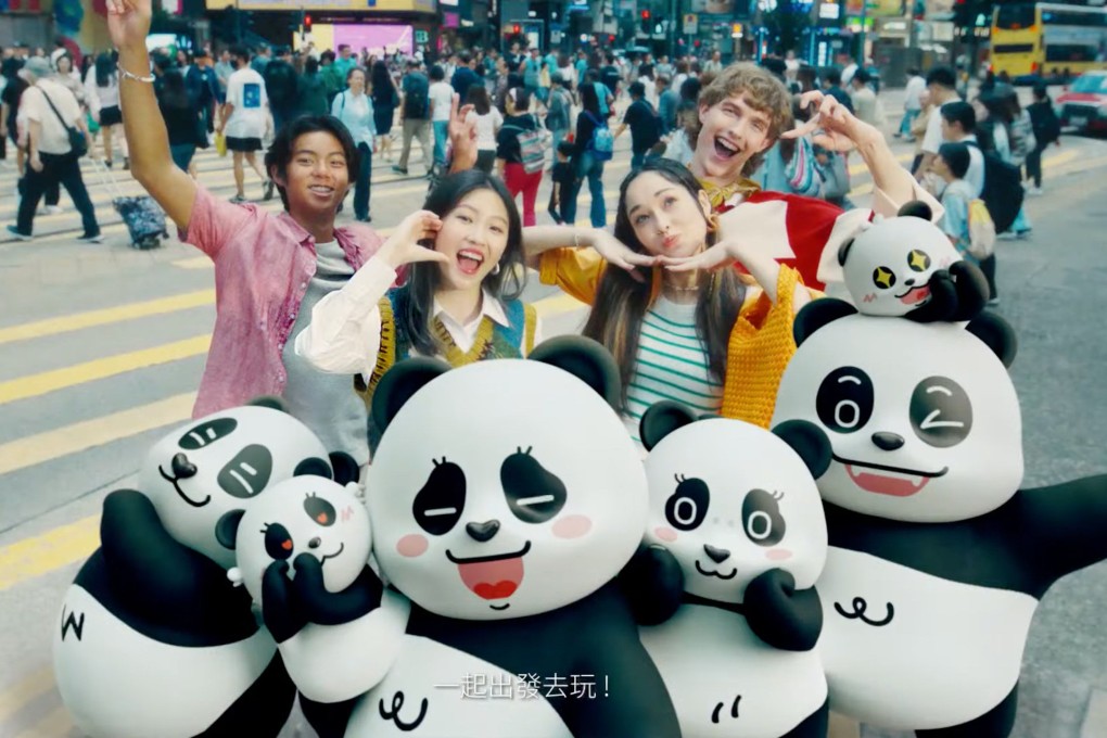 Hong Kong’s six giant pandas appear as tour guides in the Tourism Board’s latest promotional video. Photo: Hong Kong Tourism Board