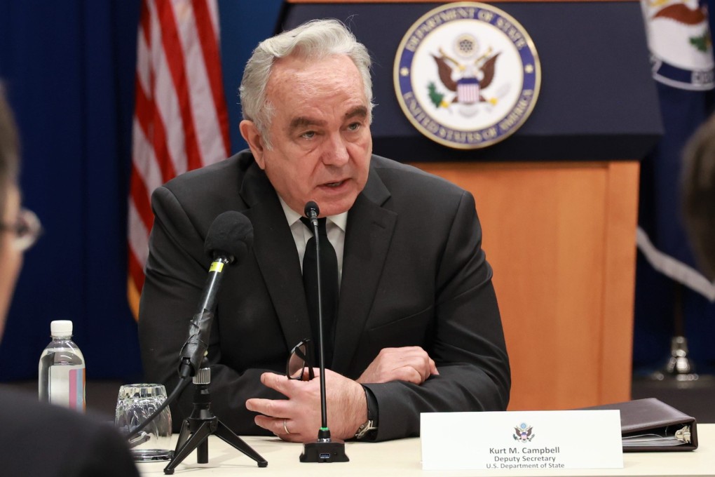 US Deputy Secretary of State Kurt Campbell during a news briefing on Thursday. Photo: US State Department