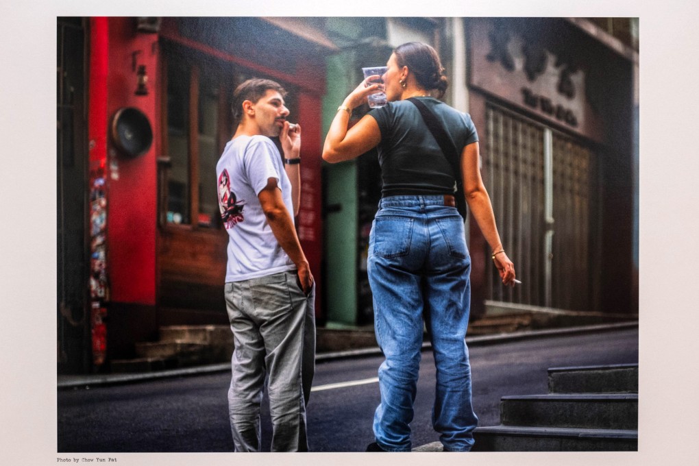 Detail from an example of Chow Yun-fat’s street photography, seen in his exhibition at Harbour City in Tsim Sha Tsui. The actor often goes out in urban Hong Kong in the early morning before the hustle and bustle of a typical working day begins. Photo: Harbour City