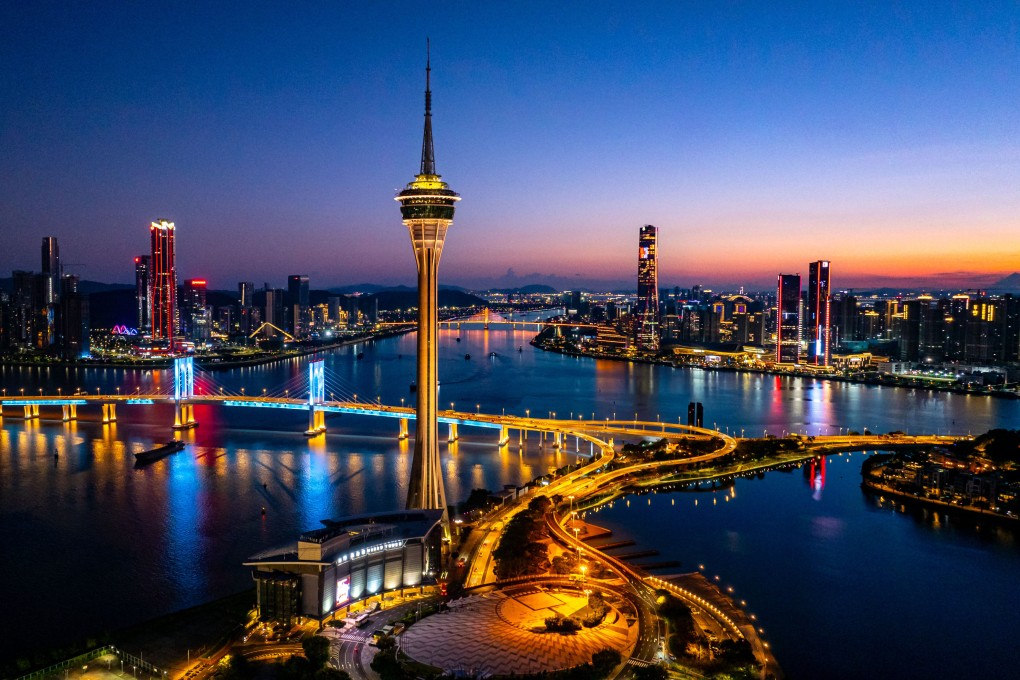 The Macau Tower and Hengqing in the distance. Photo: Xinhua