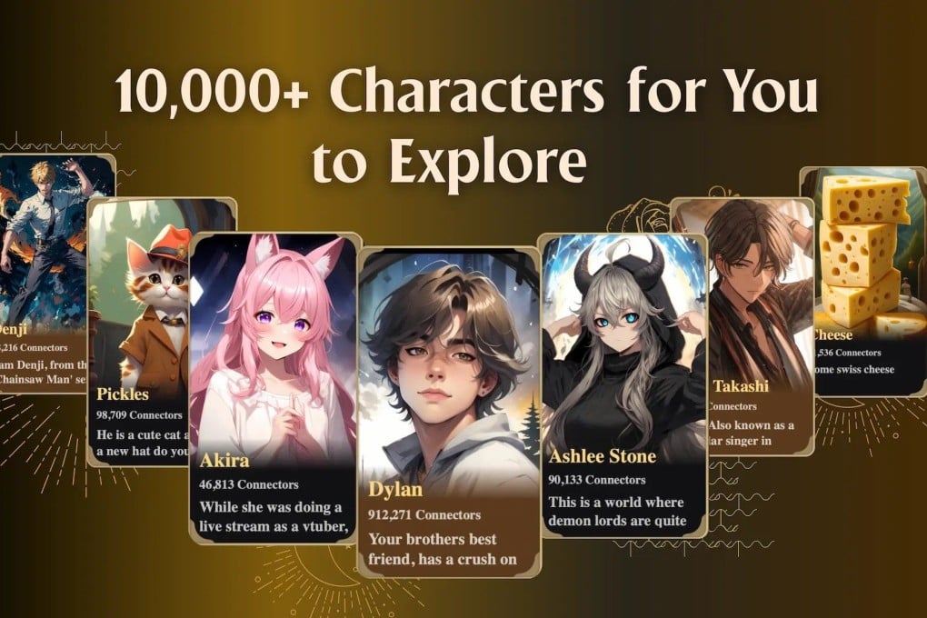 Talkie, a chatbot app developed by Chinese start-up MiniMax, allows users to converse with AI characters. Photo: Handout