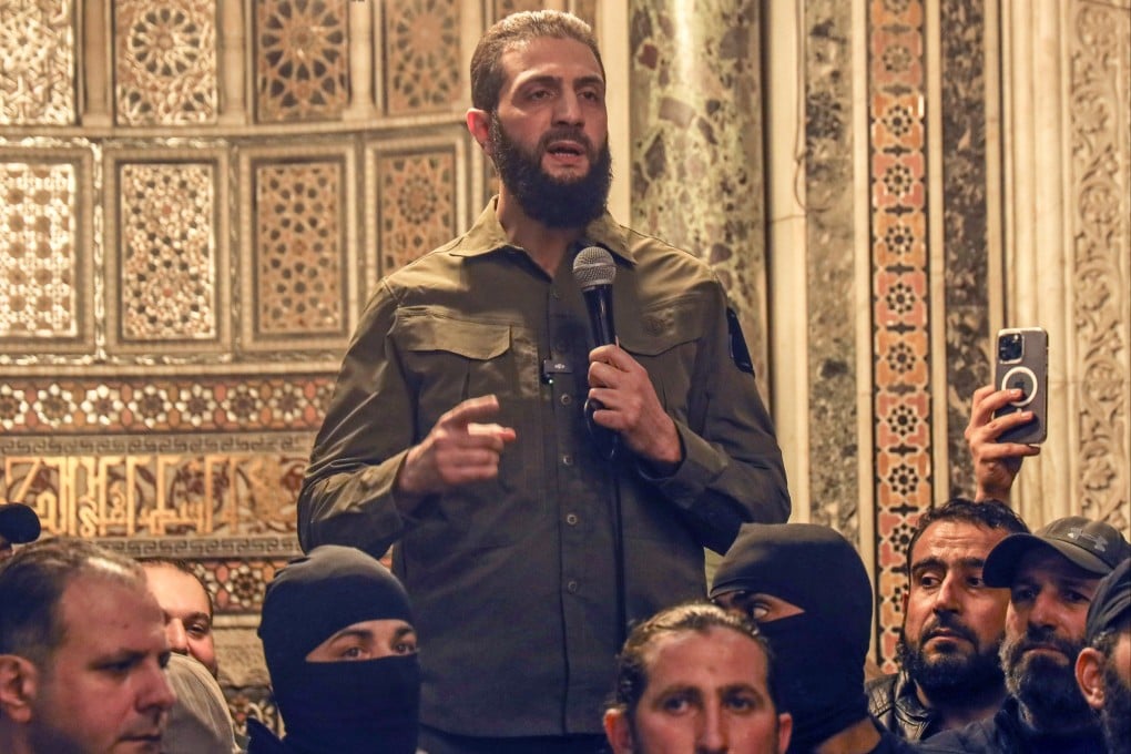 Ahmed al-Sharaa, also known as Abu Mohammed al-Golani, speaks at the Umayyad Mosque in Damascus, Syria, on December 8. Photo: AP