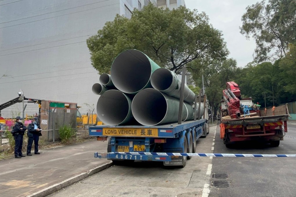 The incident happened at a construction site near Man Kok Village in Sheung Shui. Photo: Handout