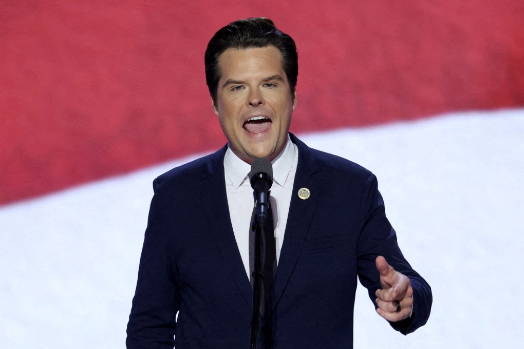 Representative Matt Gaetz at the Republican National Convention in Wisconsin in July. Photo: Reuters