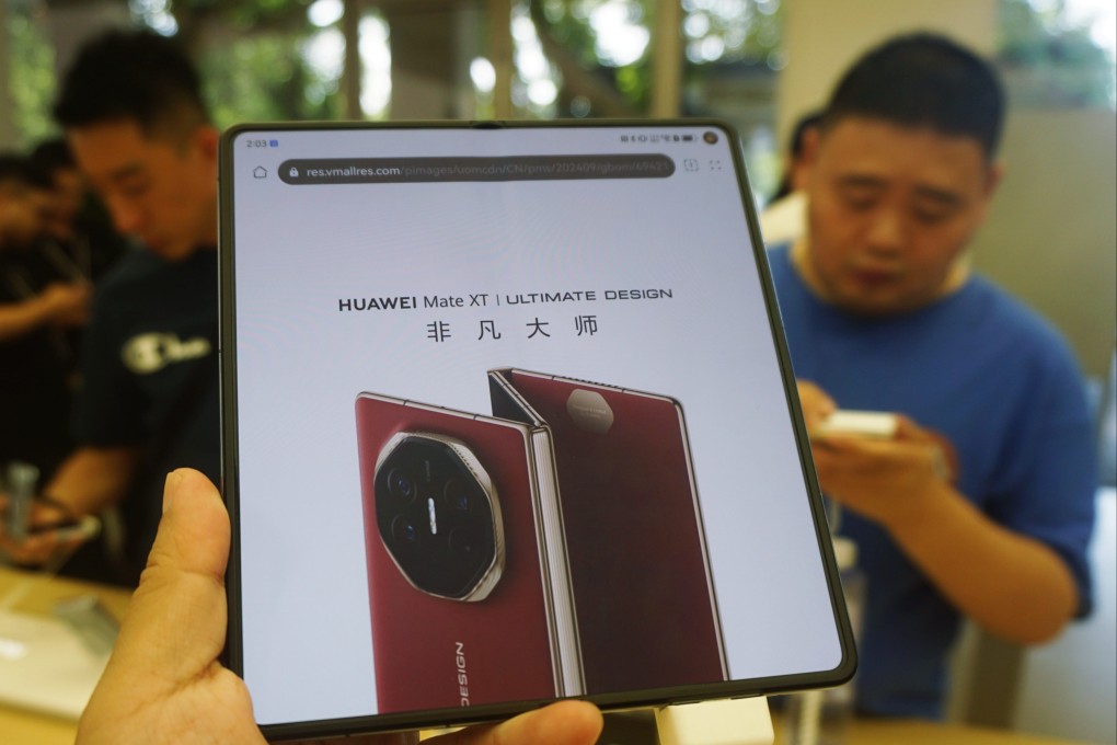 Huawei Technologies launched its Mate XT, the world’s first trifold smartphone, in September. Photo: CFOTO/Future Publishing via Getty Images