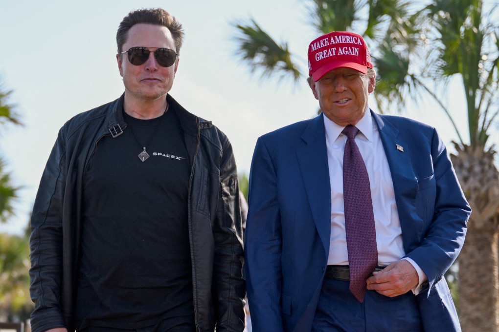 Elon Musk and US president-elect Donald Trump in Brownsville, Texas on November 19. Photo: Pool via Reuters