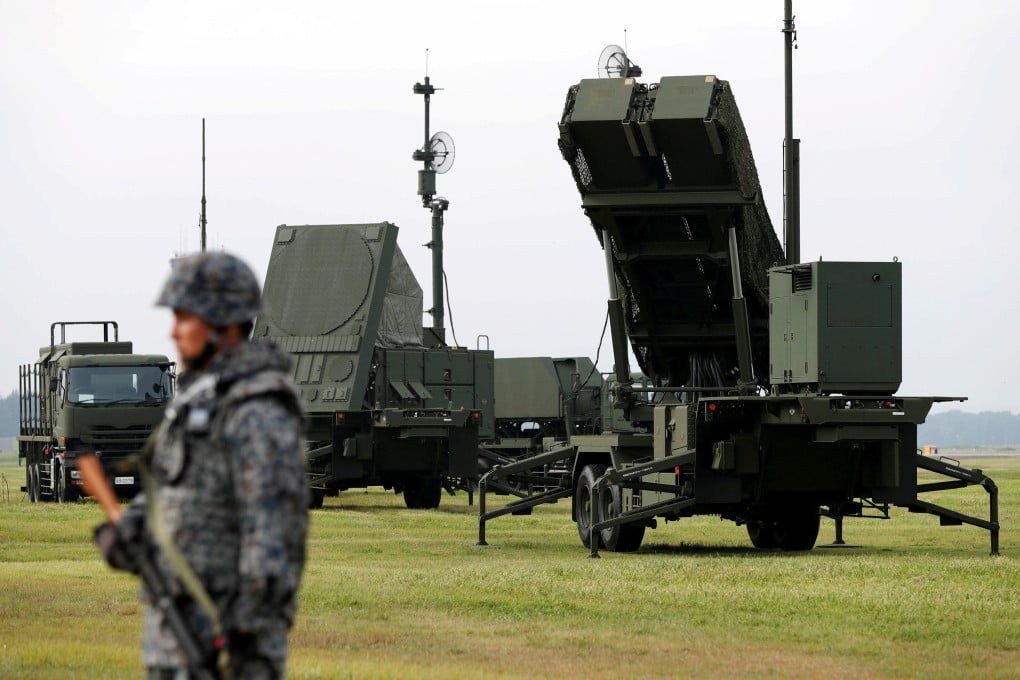 A Japan Self-Defence Forces soldier takes part in a drill at the Yokota Air Base in Fussa on the outskirts of Tokyo. Photo: Reuters