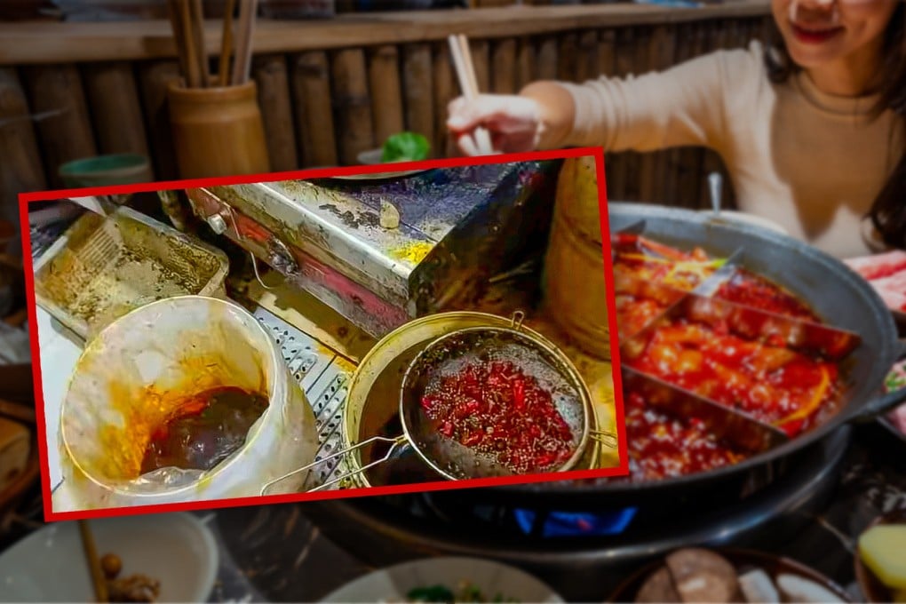 A restaurant in China is being investigated for using a mixture of old and new cooking oil in its hotpot dishes. Photo: SCMP composite/Shutterstock/Douyin
