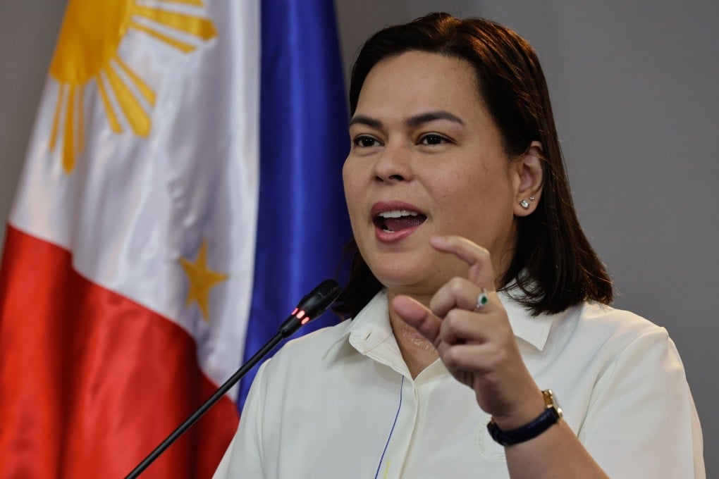 Philippine Vice-President Sara Duterte-Carpio holds a press conference in Mandaluyong City, Metro Manila, on December 11. Photo: EPA-EFE