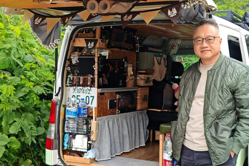 Shachuhaku enthusiast Po Siu, with his modified mobile home during a camping trip in Hong Kong. Photo: Po Siu