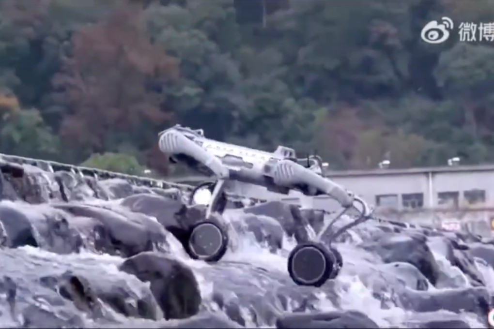 Chinese robotics company Unitree’s B2W robot dog displays an unprecedented range of precise motor control and advanced acrobatics in a video posted to social media on Monday. Photo: Weibo/仿生智能