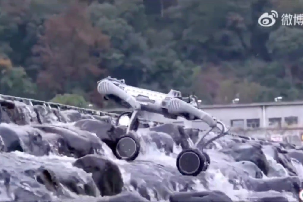 Chinese robotics company Unitree’s B2W robot dog displays an unprecedented range of precise motor control and advanced acrobatics in a video posted to social media on Monday. Photo: Weibo/仿生智能