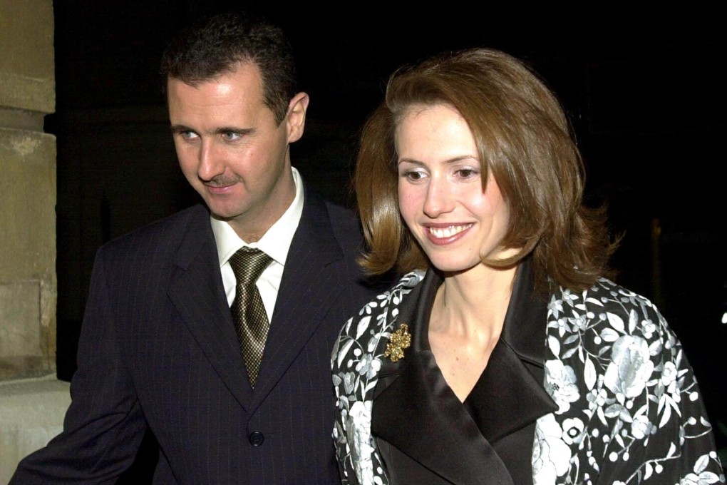 Then-Syrian President Bashar al-Assad and his wife, Asma, arrive for a dinner hosted by Britain’s Lord Chancellor, Lord Irvine of Lairg, at Lancaster house in London in December 2002. Photo: AFP