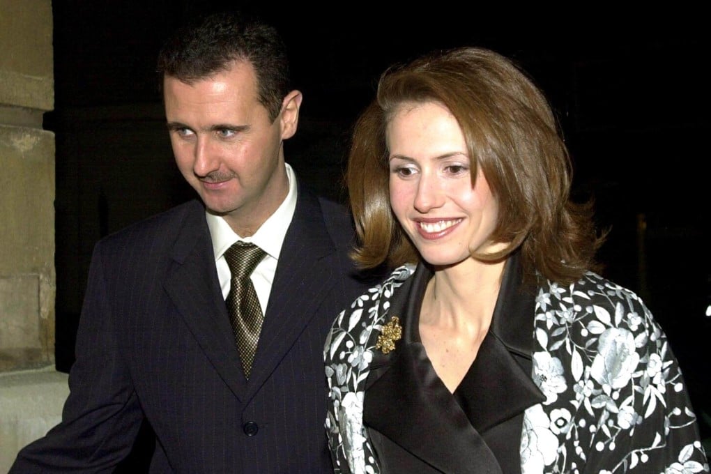 Then-Syrian President Bashar al-Assad and his wife, Asma, arrive for a dinner hosted by Britain’s Lord Chancellor, Lord Irvine of Lairg, at Lancaster house in London in December 2002. Photo: AFP