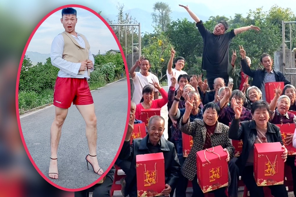 A live streamer from rural China has become the beating heart of his home village, and atrracted a massive online following, by wearing high heels to make fun videos which challenge traditional stereotypes.
Photo: SCMP composite/Douyin