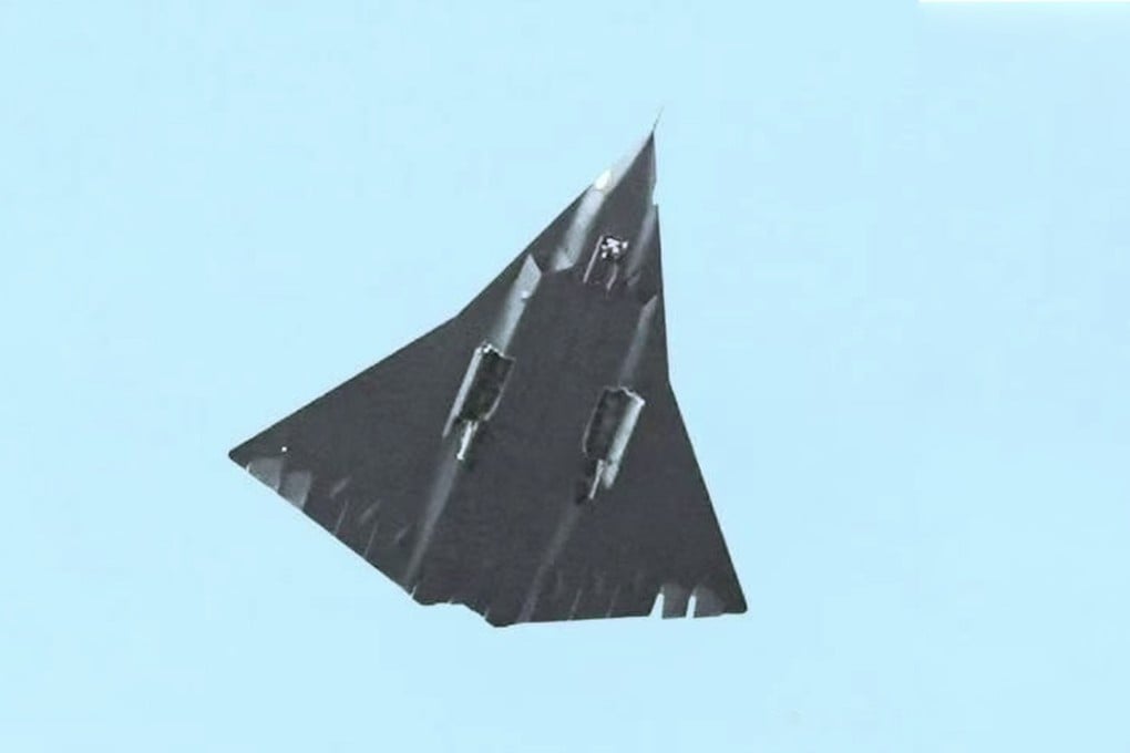 Images of a new stealth fighter jet, which is believed to be a sixth-generation fighter jet, circulating on social media. Photo: SCMP