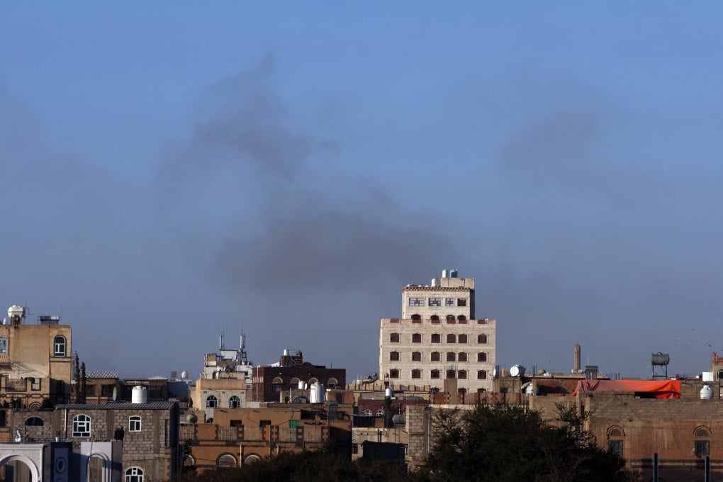 Smoke rises from Sana’a airport following Israeli strikes in the Yemen capital on Thursday. Photo: EPA-EFE