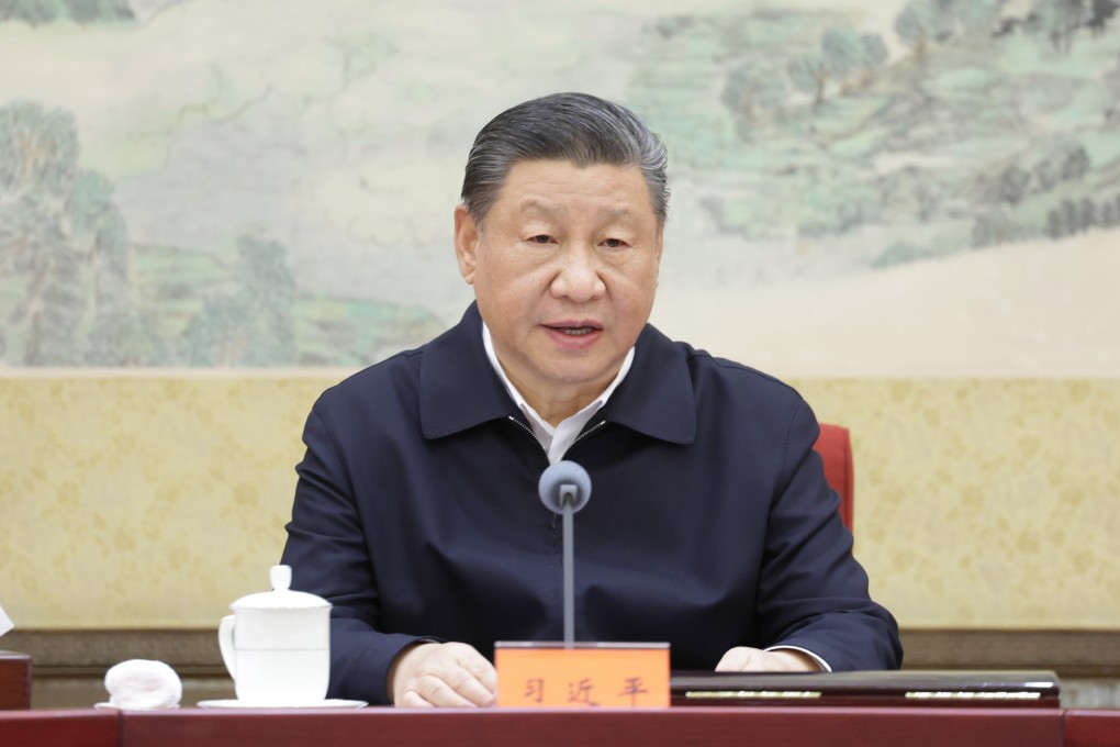 President Xi Jinping addresses the annual “democracy life” meeting of the Politburo, held in Beijing over Thursday and Friday. Photo: Xinhua
