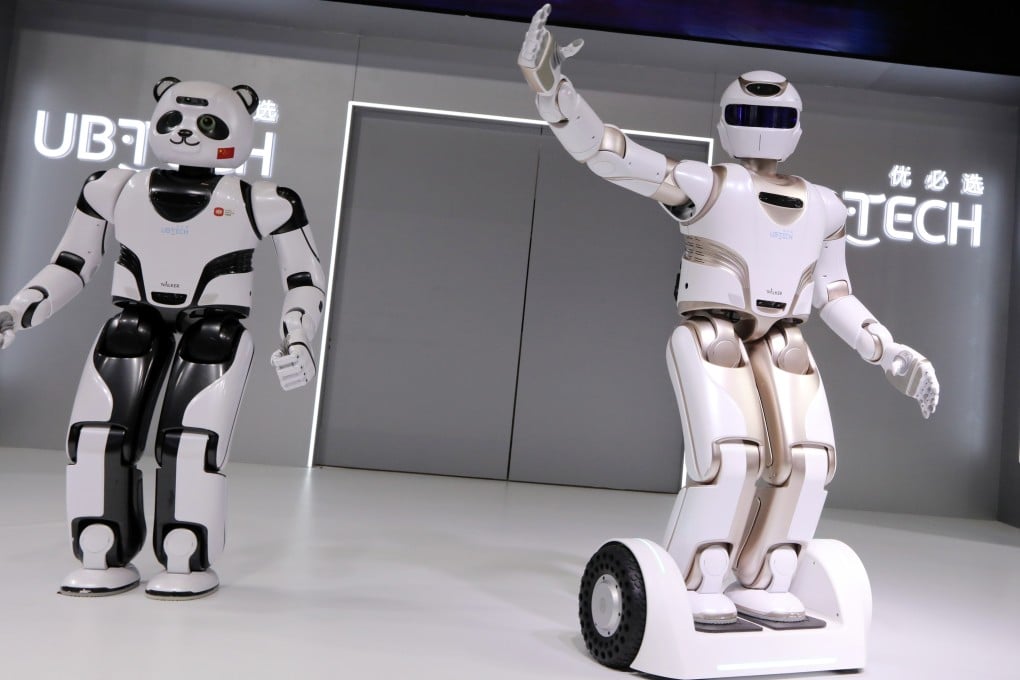 UBTech robots at a conference in Beijing. Photo: Simon Song