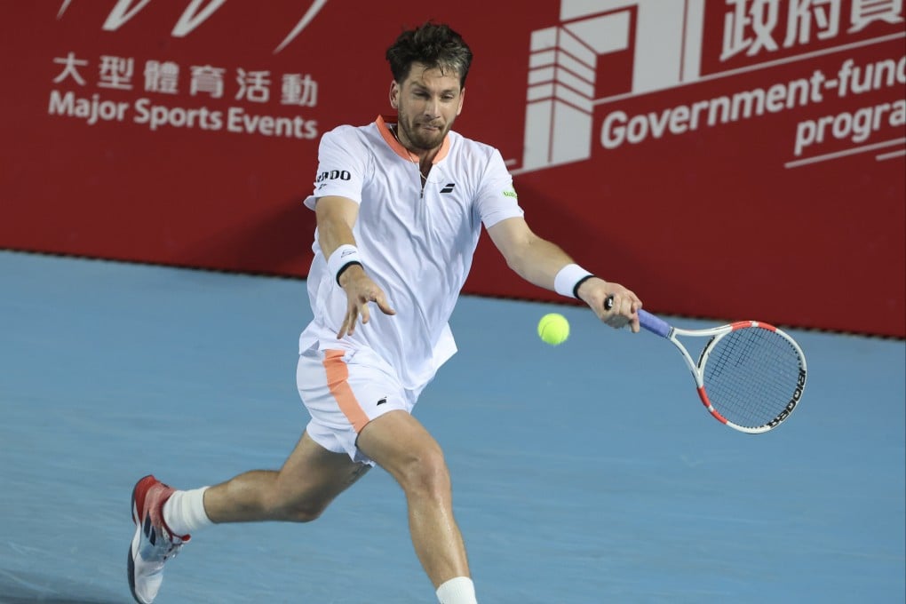 Great Britain’s Cameron Norrie in action during his third-round clash with Learner Tien at the Bank of China Hong Kong Tennis Open, at Victoria Park. Photo: Jonathan Wong
