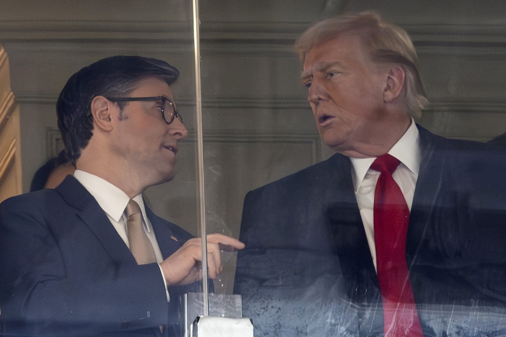 Donald Trump has offered US House Speaker Mike Johnson ‘complete and total’ backing. Photo: TNS