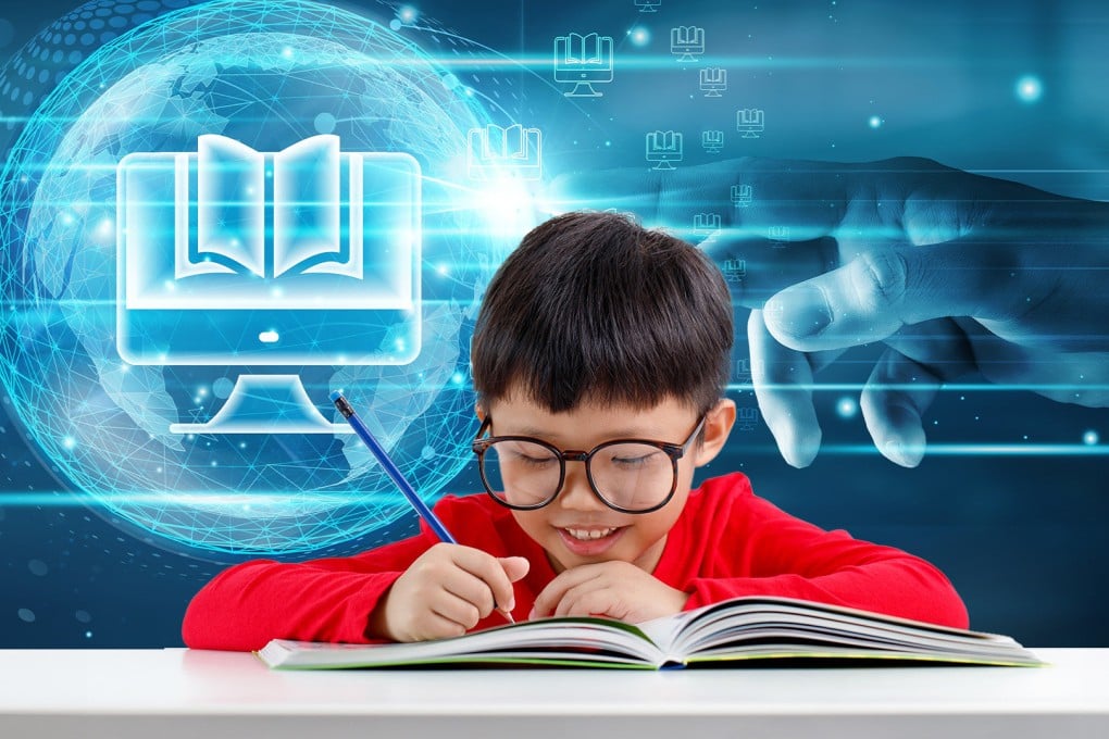 A lazy father who was caught by his wife offloading the responsibility for tutoring their son to artificial intelligence has sparked amusement online. Photo: SCMP composite/Shutterstock