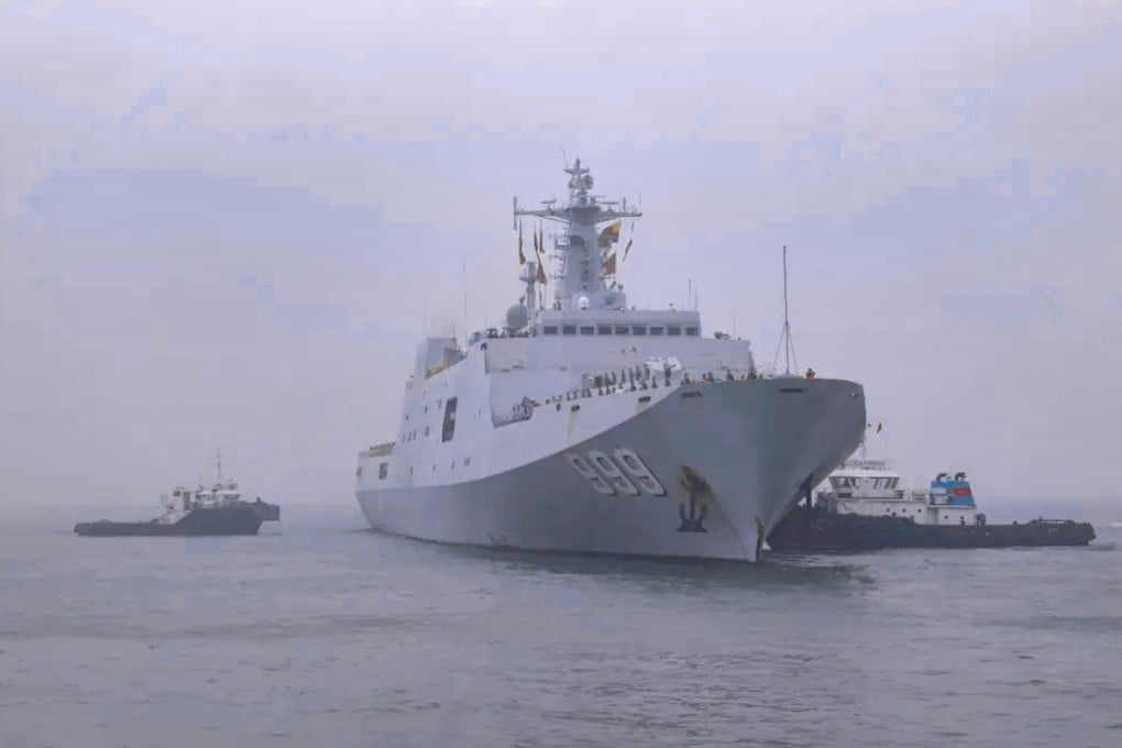 Chinese warships made a port call in Da Nang on Saturday. Photo: Weibo/PLA Southern Theatre Command