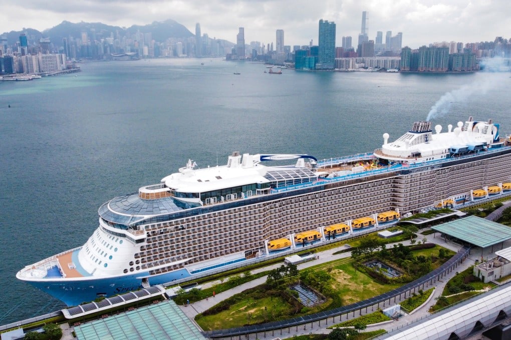 The Royal Caribbean’s Spectrum of the Seas arrives at Kai Tak Cruise Terminal. Photo: Martin Chan