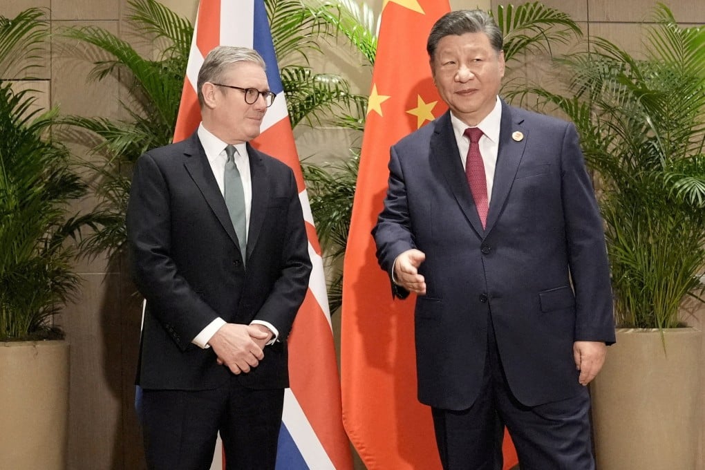 British Prime Minister Keir Starmer attends a bilateral meeting with President Xi Jinping at the Sheraton Hotel during the Group of 20 summit in Rio de Janeiro on November 18, 2024. Photo: Reuters