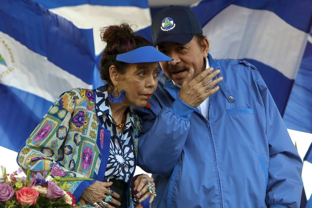 Nicaragua’s President Daniel Ortega and his wife and Vice-President Rosario Murillo. File photo: AP