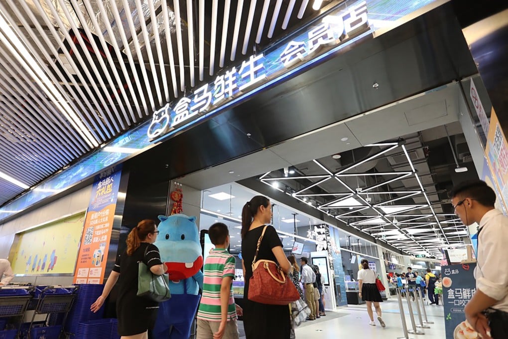 Alibaba’s supermarket Freshippo, also known as Hema in China. Photo: Handout
