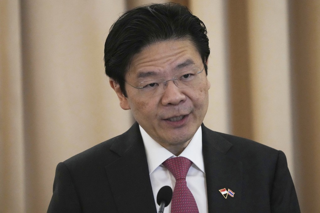 Singapore’s Prime Minister Lawrence Wong speaks to the media during a joint press conference at the government house in Bangkok, Thailand, in November. Photo: AP