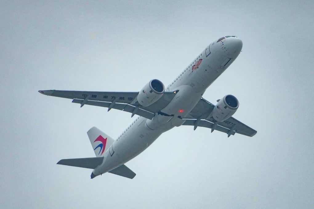 The first C919 commercial flight leaves Hong Kong for Shanghai. Photo: Eugene Lee