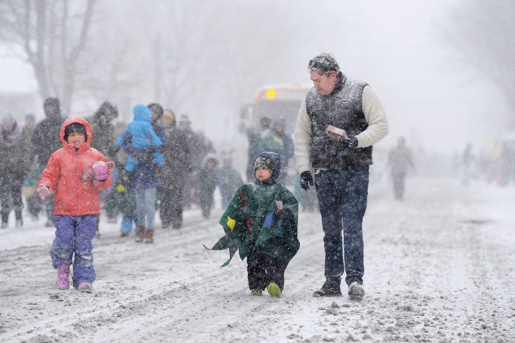 Lake-effect snow, caused by cold air over the Great Lakes, leads to intense, localised snowfall, impacting regions like upstate New York and Michigan. Photo: AFP