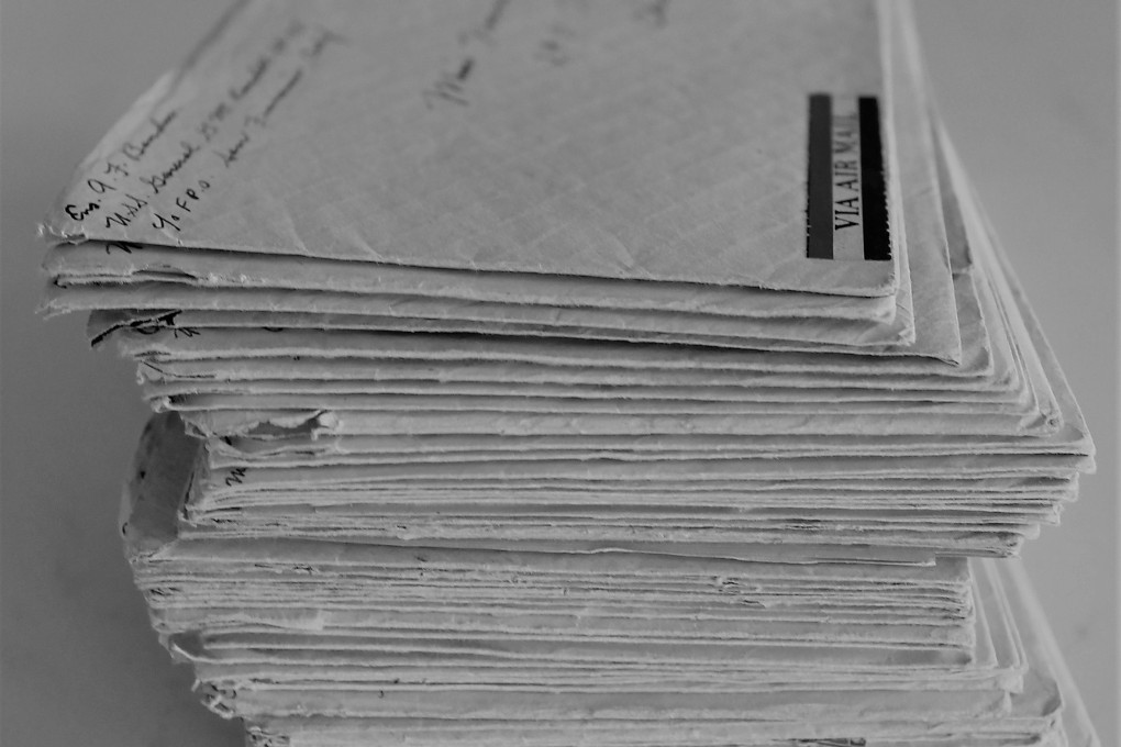 A stack of letters sent by Barbara J. Ferraro’s father to her mother during World War II. Photo: TNS