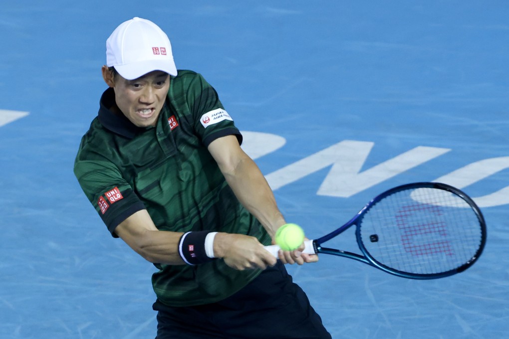 Japan’s Kei Nishikori in action in his quarter-final against Cameron Norrie at the Hong Kong Tennis Open. Photo: Jonathan Wong