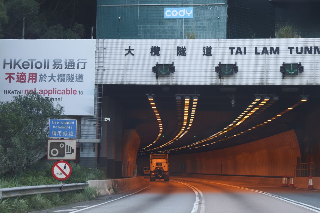 The government is considering lowering tolls for private cars using Hong Kong’s Tai Lam Tunnel. Photo: Jelly Tse