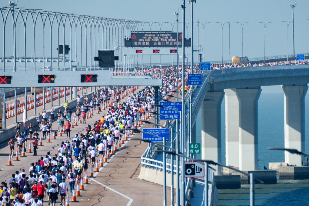 The Hong Kong-Zhuhai-Macao Bridge Half Marathon takes place this weekend, with no translator to be provided for the winner. Photo: Handout