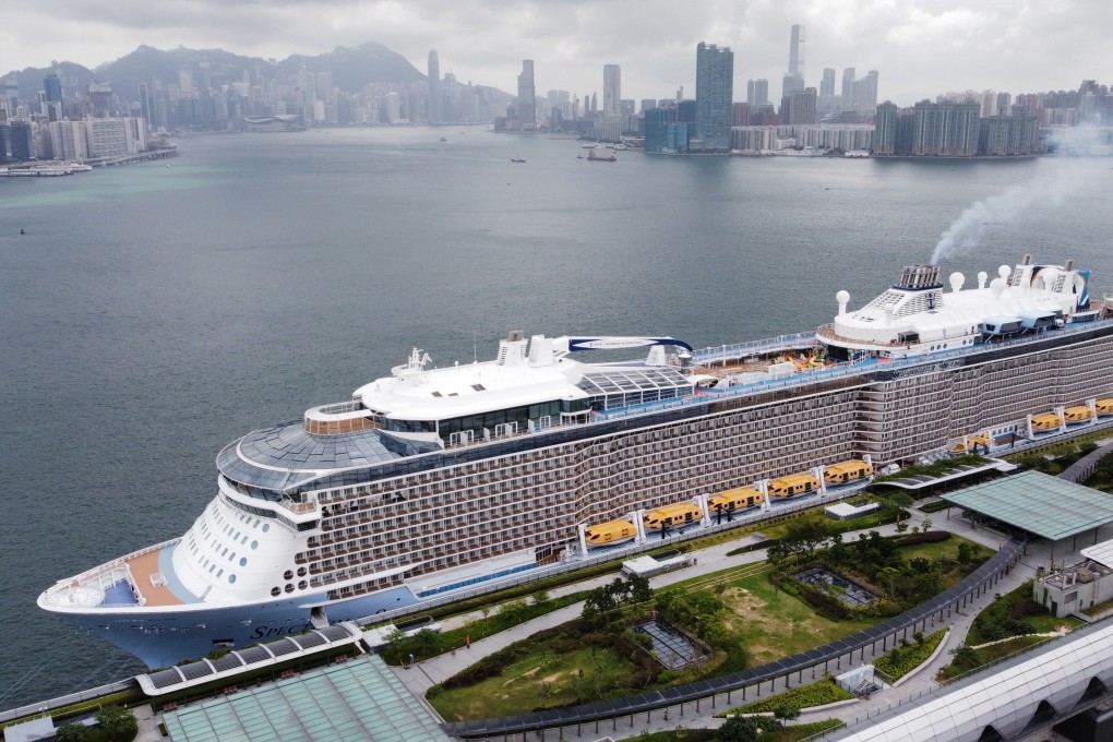 The Royal Caribbean’s Spectrum of the Seas arrives in Hong Kong in 2021. Photo: Martin Chan
