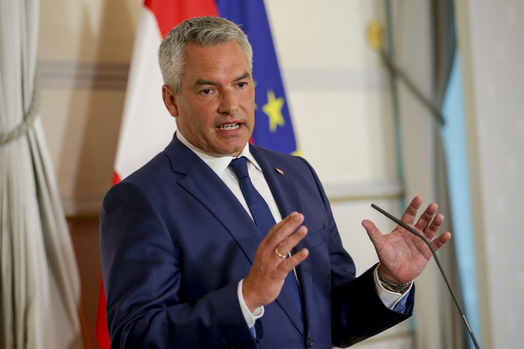 Austrian Chancellor Karl Nehammer on Saturday said he will resign. Photo: AP