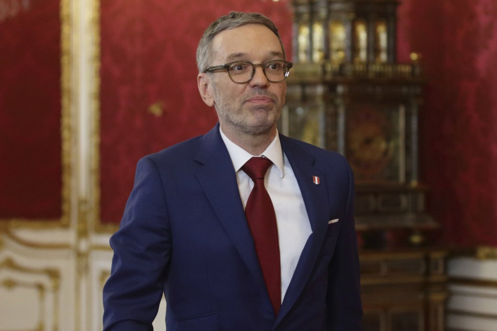 Head of the Freedom Party Herbert Kickl leaves the presidential office, in Vienna, Austria, on January 06, 2025. Photo: AP