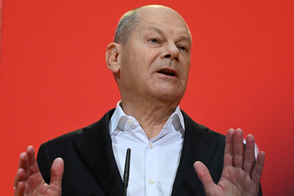 German Chancellor Olaf Scholz in Berlin on Sunday. Photo: AFP