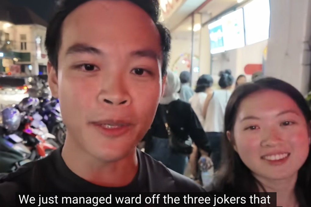 A Singaporean couple were recently recording a video in Bandung, Indonesia when they were harassed by three teenagers. Photo: Darien & Joanna/YouTube