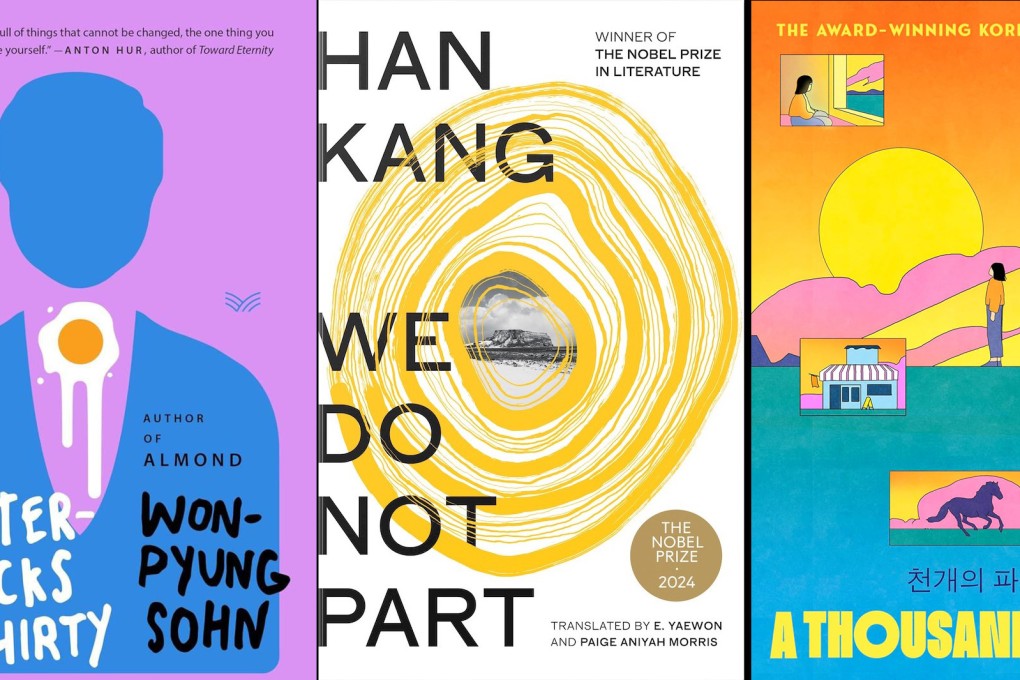 (From left) Counterattacks at Thirty by Won-pyung Sohn, We Do Not Part by Han Kang, and A Thousand Blues by Cheon Seon-ran are among the many English-language Korean books to look forward to in 2025. Photo: Harper Collins/Penguin