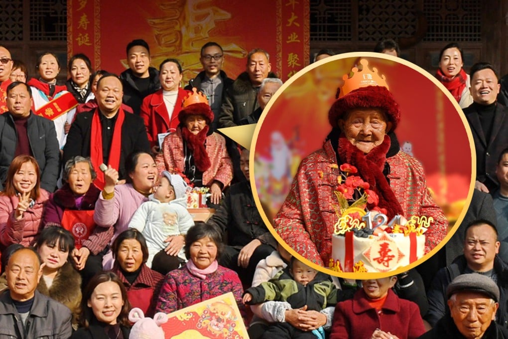 A 124-year-old woman in China has shared the secrets of her longevity, gaining praise from many people online. Photo: SCMP composite/cbgc.scol.com.cn