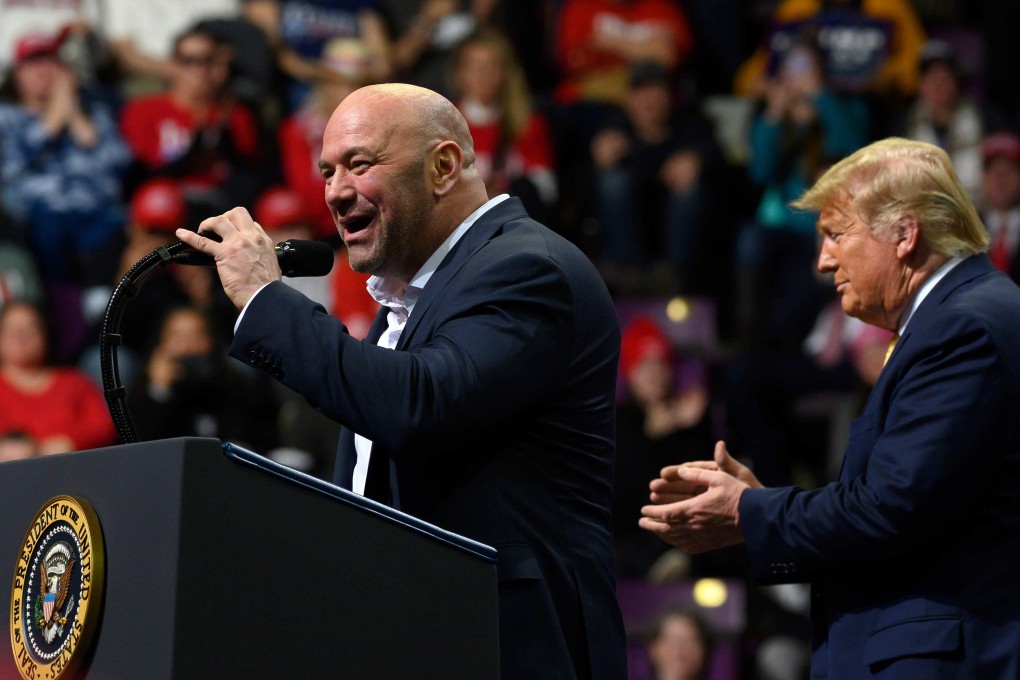 UFC President Dana White addresses a “Keep America Great” rally in Colorado Springs, Colorado on February 20, 2020. Photo: AFP
