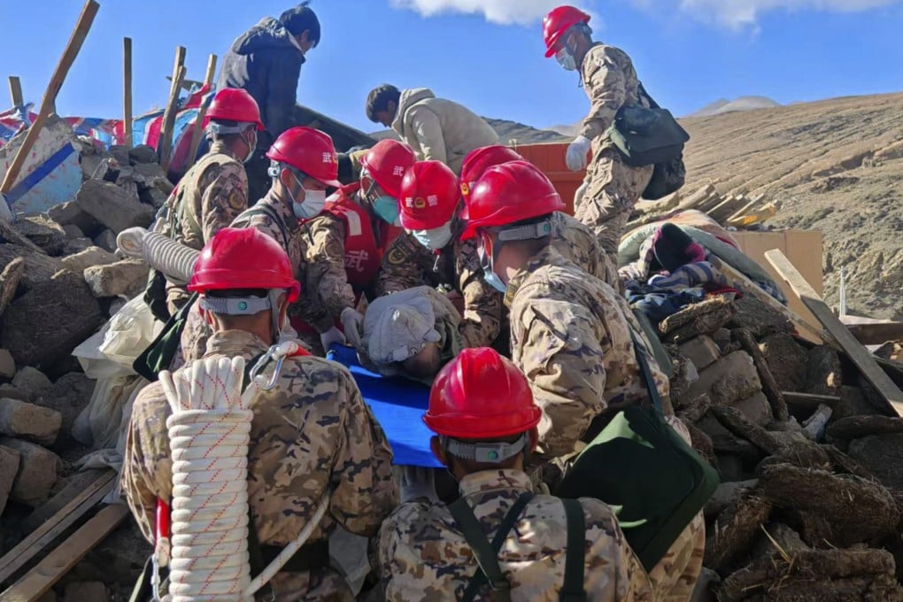 People still trapped under rubble from Tuesday’s earthquake in southern Tibet face a narrow window for survival, experts say. Photo: Xinhua News Agency