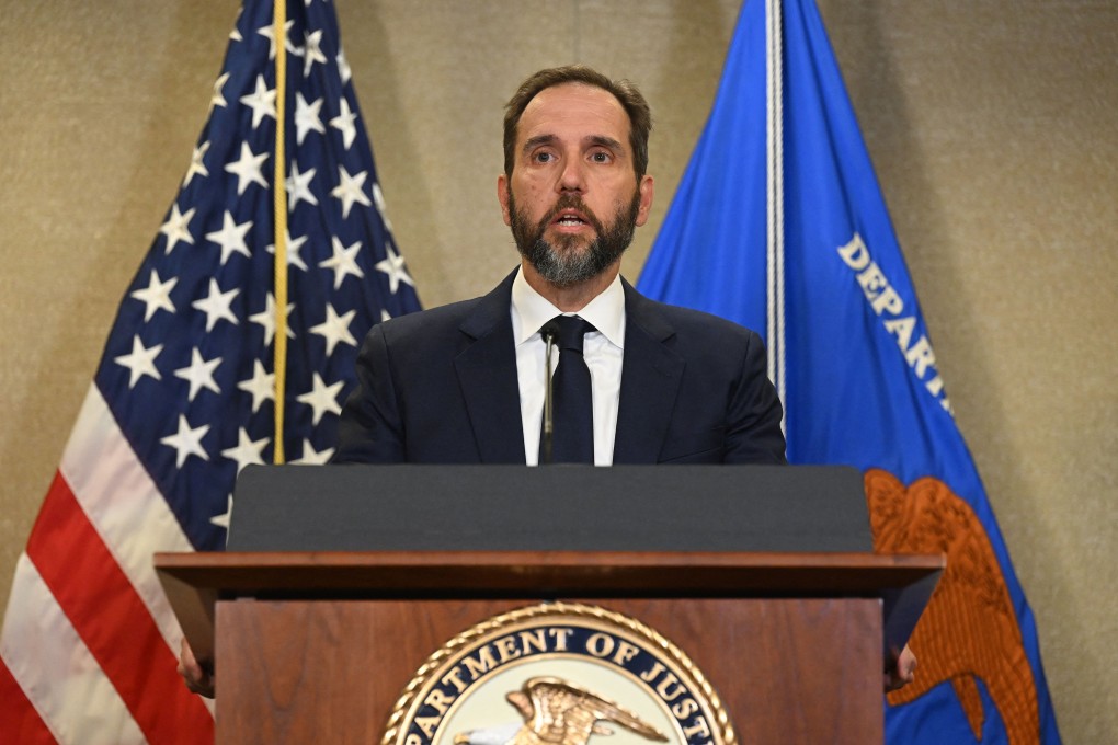 Special counsel Jack Smith speaks at the US Department of Justice building in Washington. Photo: TNS