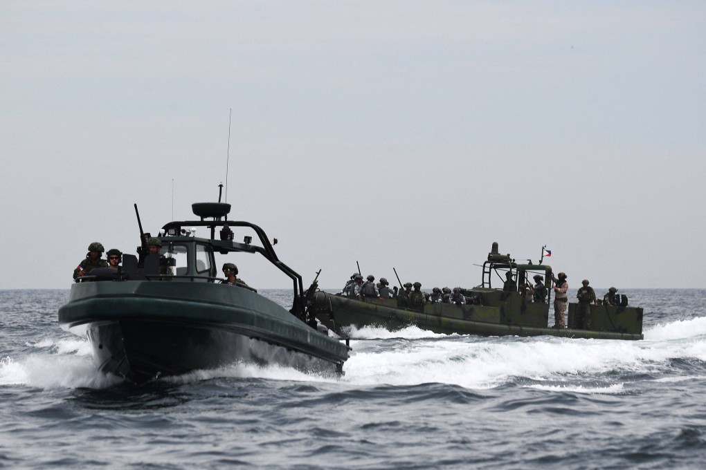 Philippine marines during a joint visit, board and seizure (VBS) exercise with their US and South Korean counterparts in Cavite province, west of Manila in October 2024, as part of the annual Philippines-US joint marines exercise dubbed Kamandag (Venom). Photo: AFP